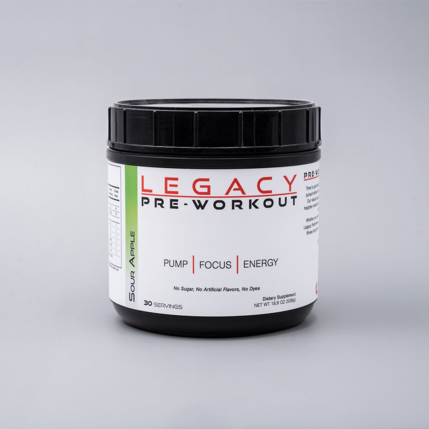 Legacy Pre-Workout | 30 Servings | Natural Energy