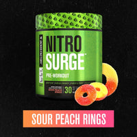 NITROSURGE – Pre Workout Powder – Sour Peach Rings – 30 Servings
