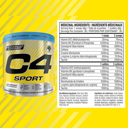 Cellucor – C4 Sport Pre Workout – Blue Raspberry – 30 Servings