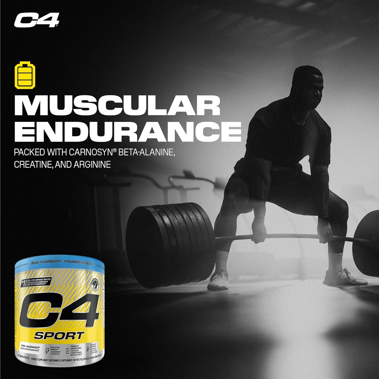 Cellucor – C4 Sport Pre Workout – Blue Raspberry – 30 Servings