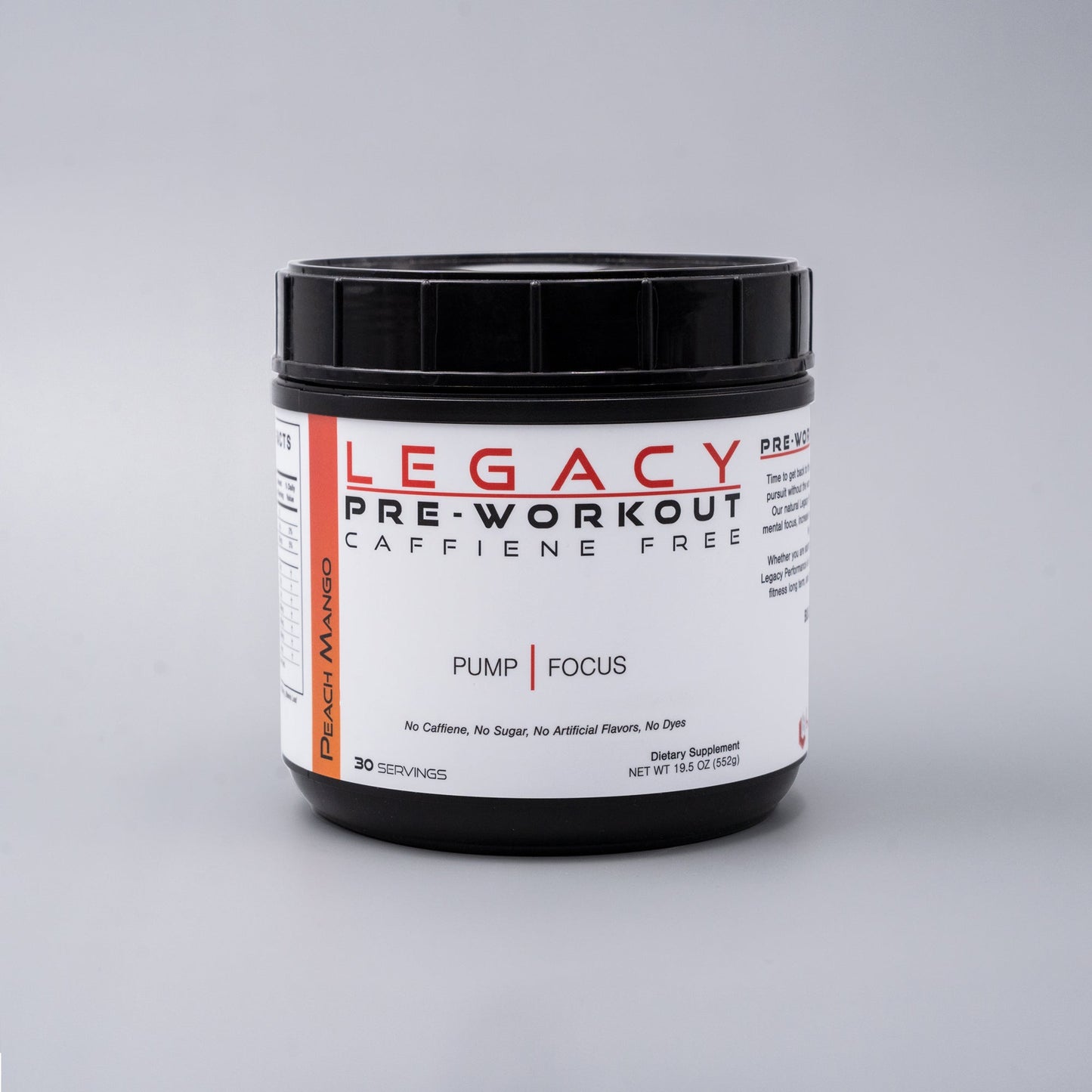Legacy Pre-Workout | 30 Servings | Natural Energy